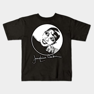 Josephine Baker - 20th Century Icon (White Print) Kids T-Shirt